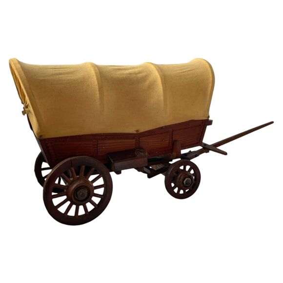 Conestoga Dodge City Covered Wagon Wooden Handmade Pioneer Model Western Decor - Picture 3 of 13
